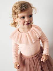 Pale Pink Sparkle Collar Top (3mths-7yrs) - Image 3 of 6
