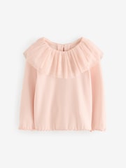 Pale Pink Sparkle Collar Top (3mths-7yrs) - Image 4 of 6
