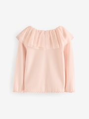Pale Pink Sparkle Collar Top (3mths-7yrs) - Image 5 of 6