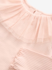 Pale Pink Sparkle Collar Top (3mths-7yrs) - Image 6 of 6