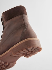 Brown Leather Lace-Up Boots - Image 6 of 6