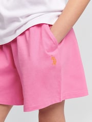 U.S. Polo Assn. Natural Girls Ombre Bermuda 100% Cotton Shorts & T-Shirt Set - Image 5 of 9