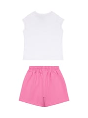 U.S. Polo Assn. Natural Girls Ombre Bermuda 100% Cotton Shorts & T-Shirt Set - Image 8 of 9