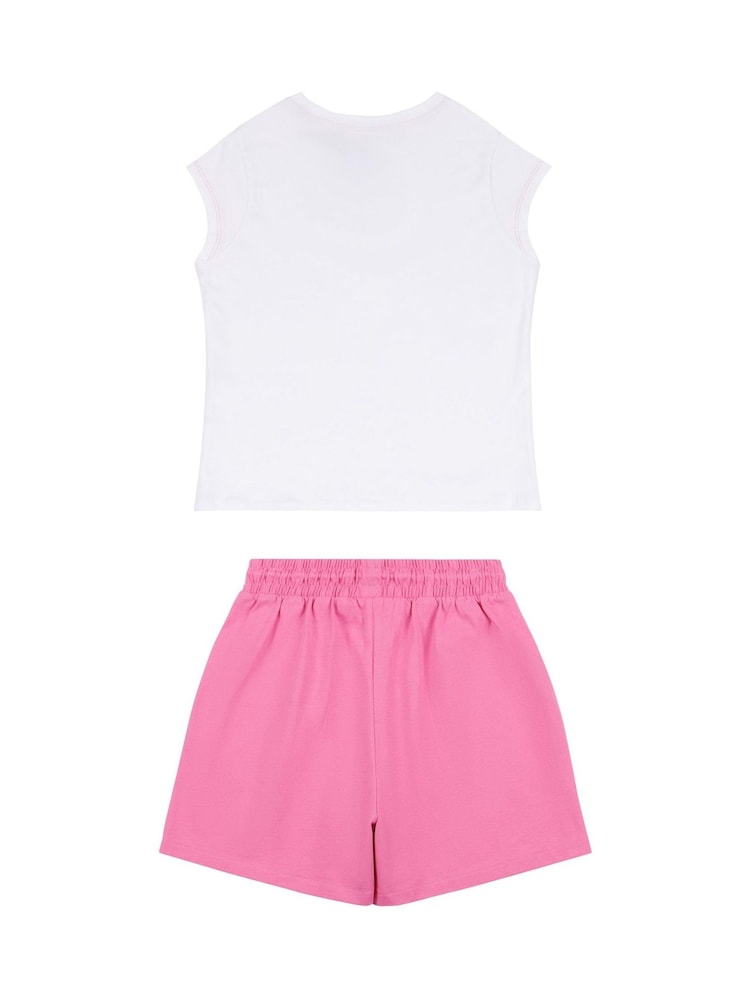 U.S. Polo Assn. Natural Girls Ombre Bermuda 100% Cotton Shorts & T-Shirt Set - Image 8 of 9
