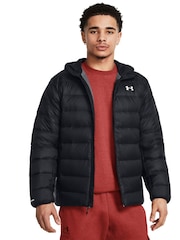 Under Armour Black/White Legend Down Hooded Jacket - Image 1 of 7