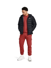 Under Armour Black/White Legend Down Hooded Jacket - Image 3 of 7