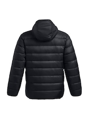 Under Armour Black/White Legend Down Hooded Jacket - Image 6 of 7