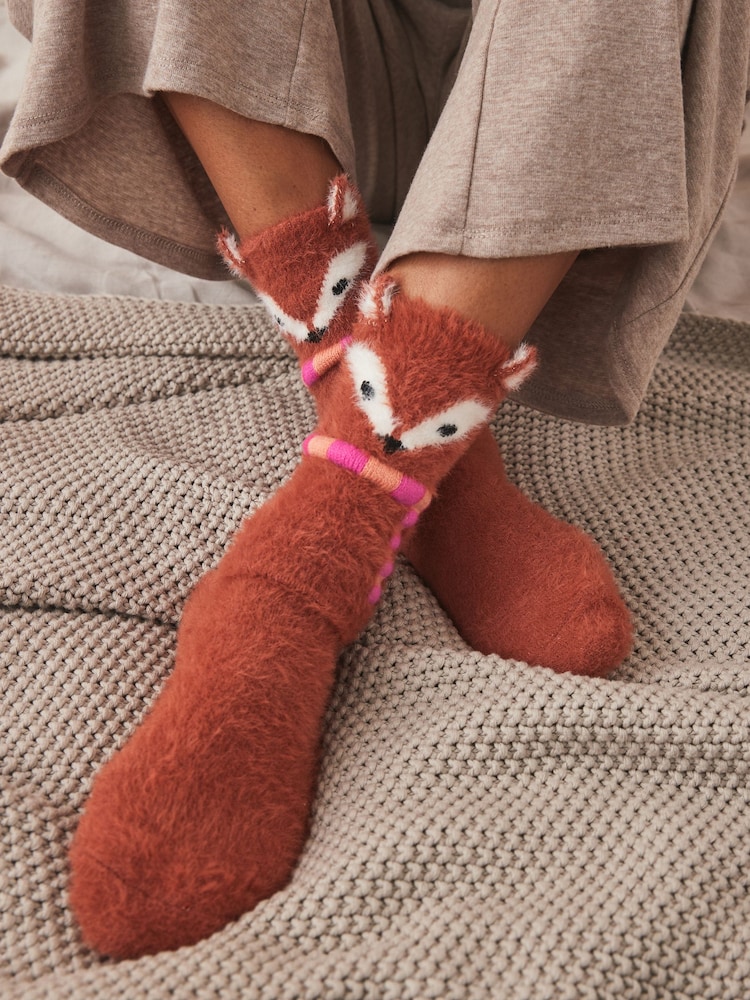 Fox Christmas Cosy Socks In Box - Image 1 of 4
