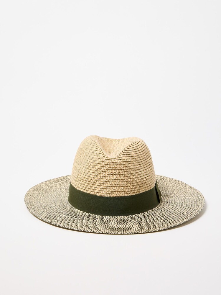 Oliver Bonas Green Twist Bow Fedora Hat - Image 1 of 7