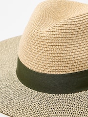 Oliver Bonas Green Twist Bow Fedora Hat - Image 4 of 7