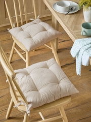 Natural Bronx Stripe Set of 2 Chair Dining Bench and Seat Cushions - Image 1 of 5