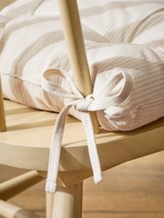Natural Bronx Stripe Set of 2 Chair Dining Bench and Seat Cushions - Image 3 of 5