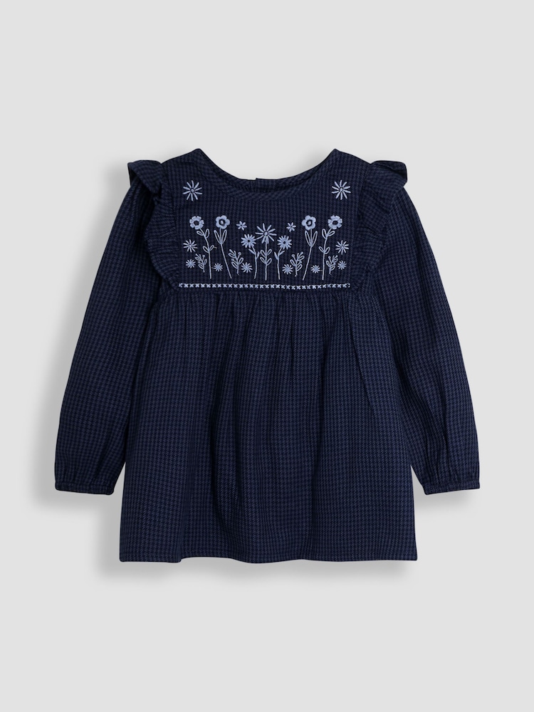 Jojo Maman Bébé – Set aus Bluse mit Blumenstickerei und Rüschen und Leggings, 2-teilig - Bild 2 von 4 Jojo Maman Bébé – Set aus Bluse mit Blumenstickerei und Rüschen und Leggings, 2-teilig - Bild 2 von 4