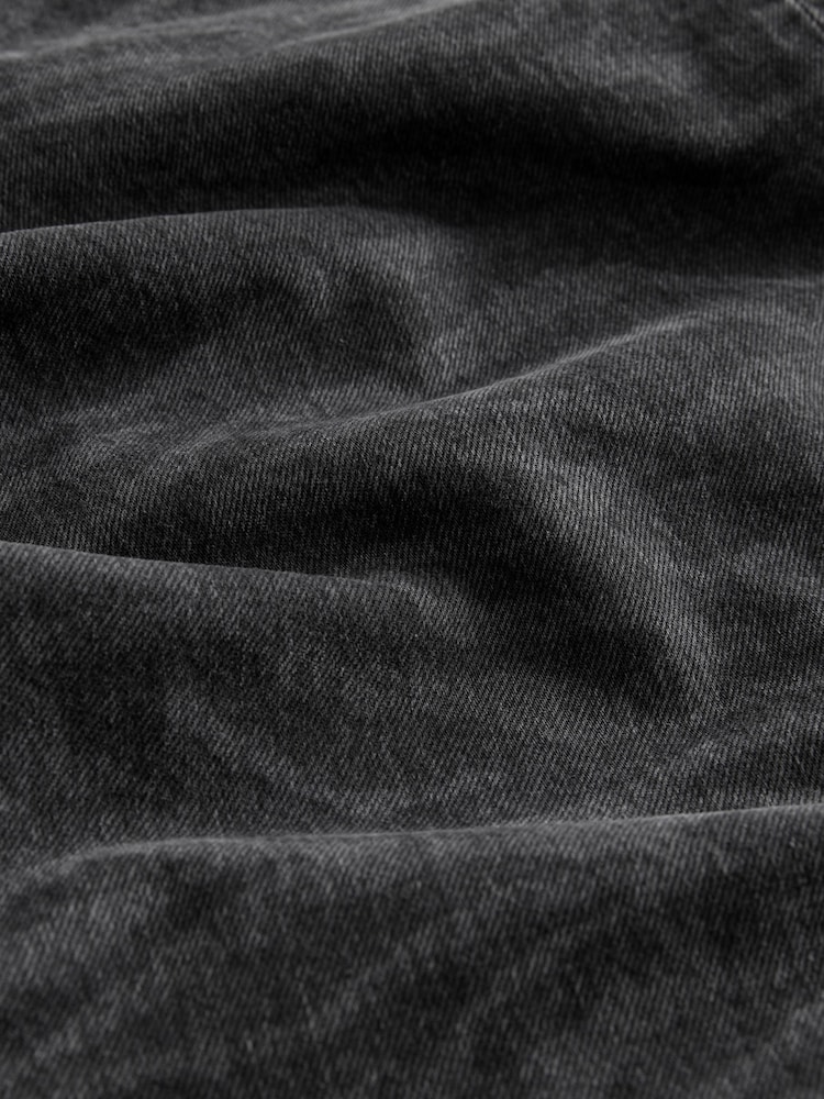 Model negru prespălat - Zebra Imprimeu Evazat 100% Blugi Bumbac - Image 6 of 6