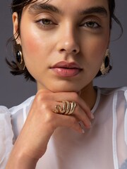 Aela Gold Tone Snake Ring - Image 1 of 4