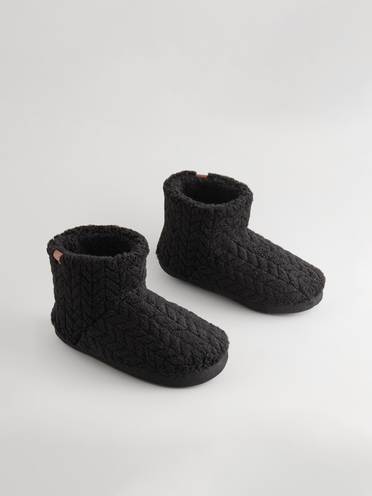 Black Boot Slippers - Image 2 of 5