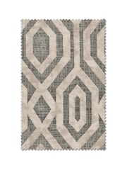 Natural/Champagne Collection Luxe Heavyweight Geometric Cut Velvet Made to Measure Curtains - Image 9 of 9