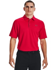 Under Armour Red Golf Red Tech Polo Shirt - Image 3 of 6