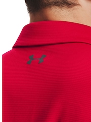 Under Armour Red Golf Red Tech Polo Shirt - Image 4 of 6