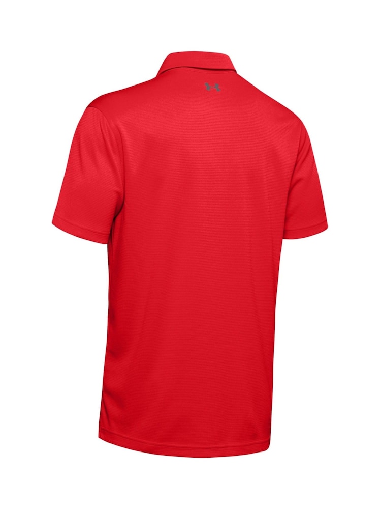 Under Armour Red Golf Red Tech Polo Shirt - Image 6 of 6