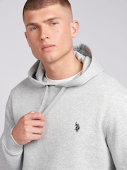 U.S. Polo Assn. Grey Mens Classic Fit 100% Cotton Double Horsemen Hoodie - Image 2 of 6