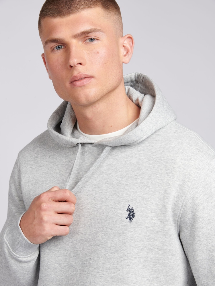 U.S. Polo Assn. Grey Mens Classic Fit 100% Cotton Double Horsemen Hoodie - Image 2 of 6