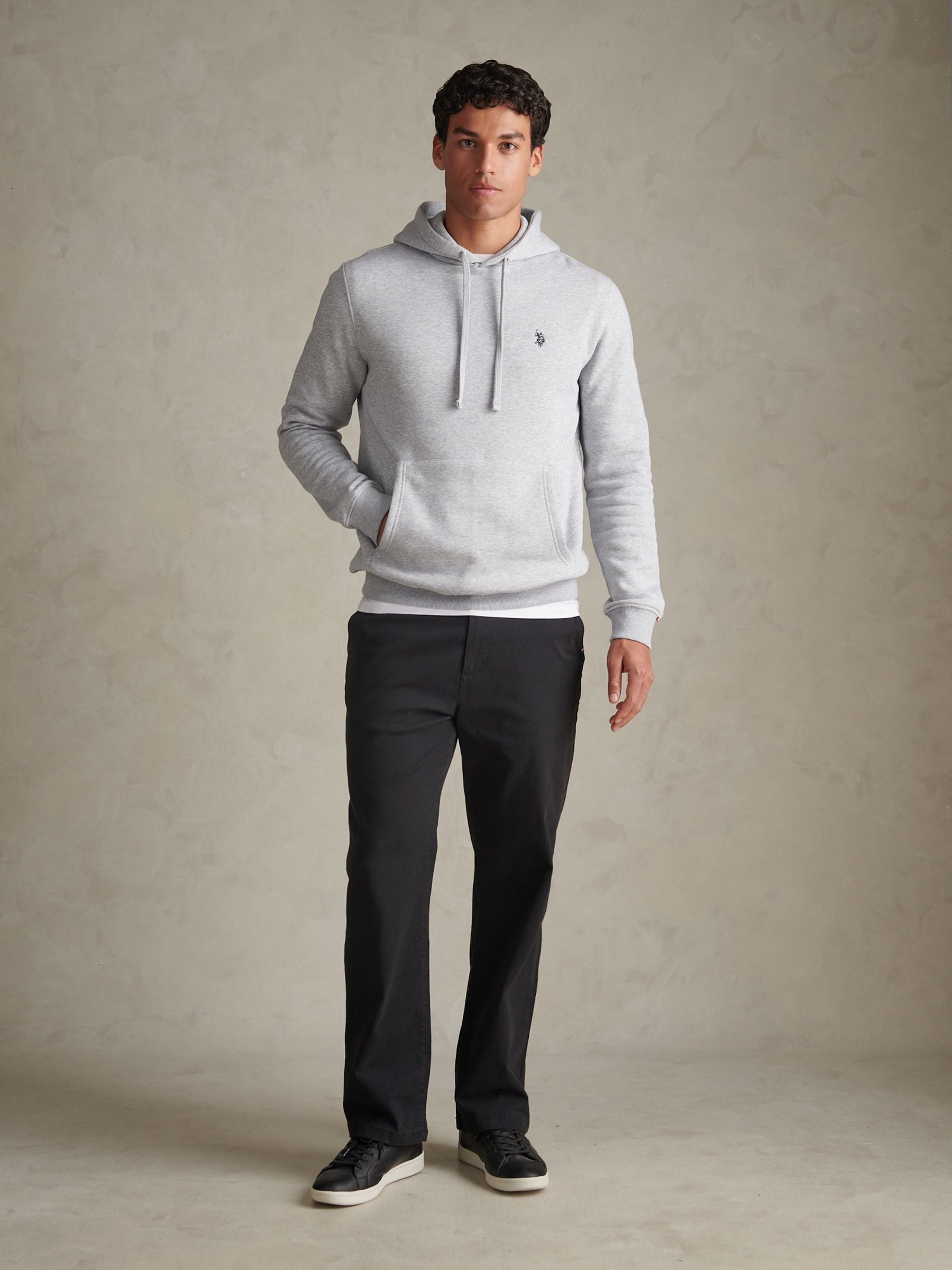 Buy U.S. Polo Assn. Grey Mens Classic Fit 100% Cotton Double