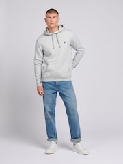 U.S. Polo Assn. Grey Mens Classic Fit 100% Cotton Double Horsemen Hoodie - Image 3 of 6