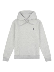 U.S. Polo Assn. Grey Mens Classic Fit 100% Cotton Double Horsemen Hoodie - Image 5 of 6