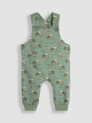 JoJo Maman Bébé Khaki Print Dungarees & Top Set - Image 2 of 6