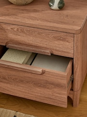 Mid Natural Nolan Oak Effect 2 Drawer Bedside Table - Image 3 of 8