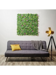 Premier Decorations Ltd Green/Pink Green 100x100cm Azalea Garden Living Wall - Image 1 of 3