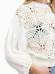 AllSaints White Sol Jumper - Image 4 of 6