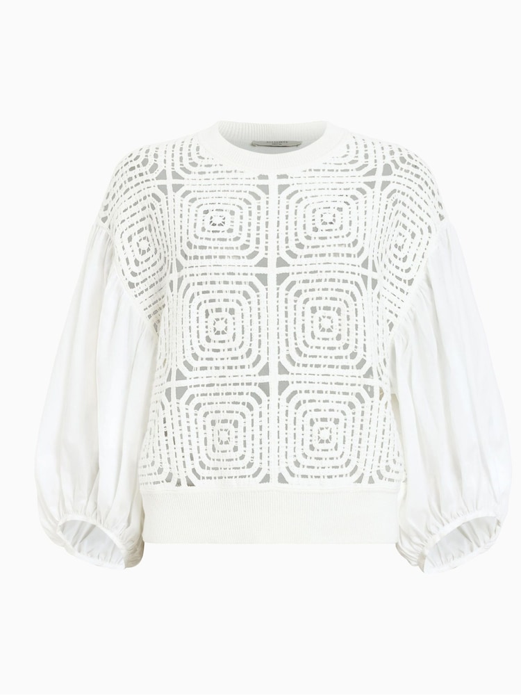 AllSaints White Sol Jumper - Image 6 of 6 AllSaints White Sol Jumper - Image 6 of 6