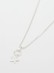 Hush Silver Tone Star Pendant Necklace - Image 1 of 4