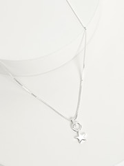 Hush Silver Tone Star Pendant Necklace - Image 3 of 4