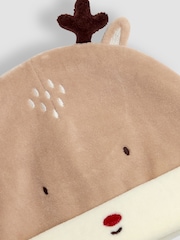 JoJo Maman Bébé Brown Baby Reindeer Novelty Hat - Image 8 of 8