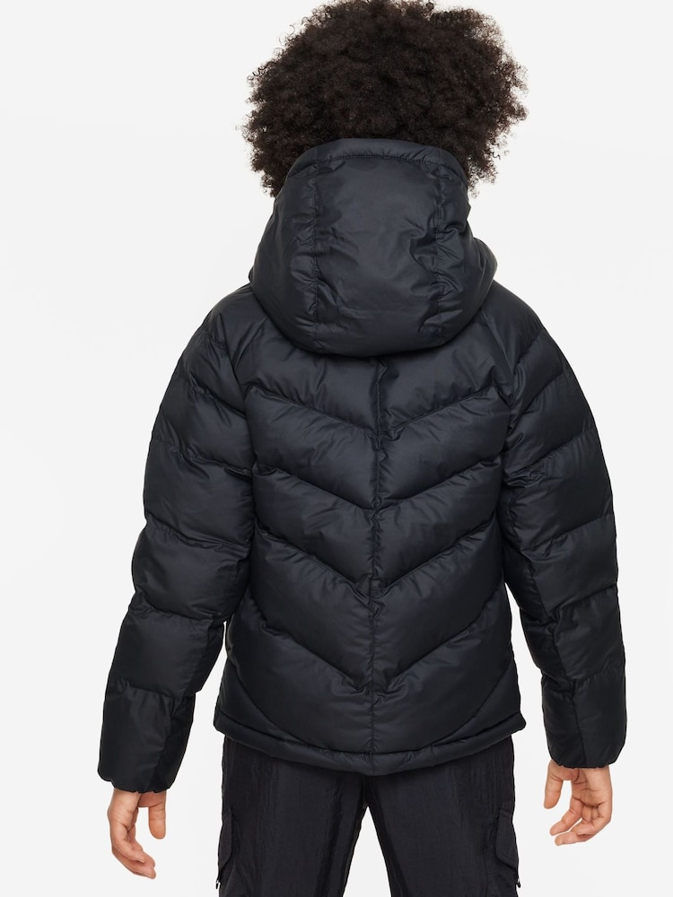 Nike Black Synthetic Fill Hooded Jacket - Image 2 of 6