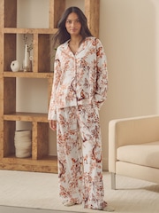 Ecru Fox Flannel Button Through Pyjamas - Image 2 of 10