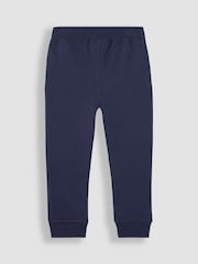 JoJo Maman Bébé Navy Blue Lion Appliqué Pet in Pocket Joggers - Image 2 of 3