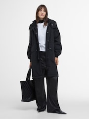 Barbour® International Kaylee Mid Length Hooded Showerproof Coat - Image 1 of 7
