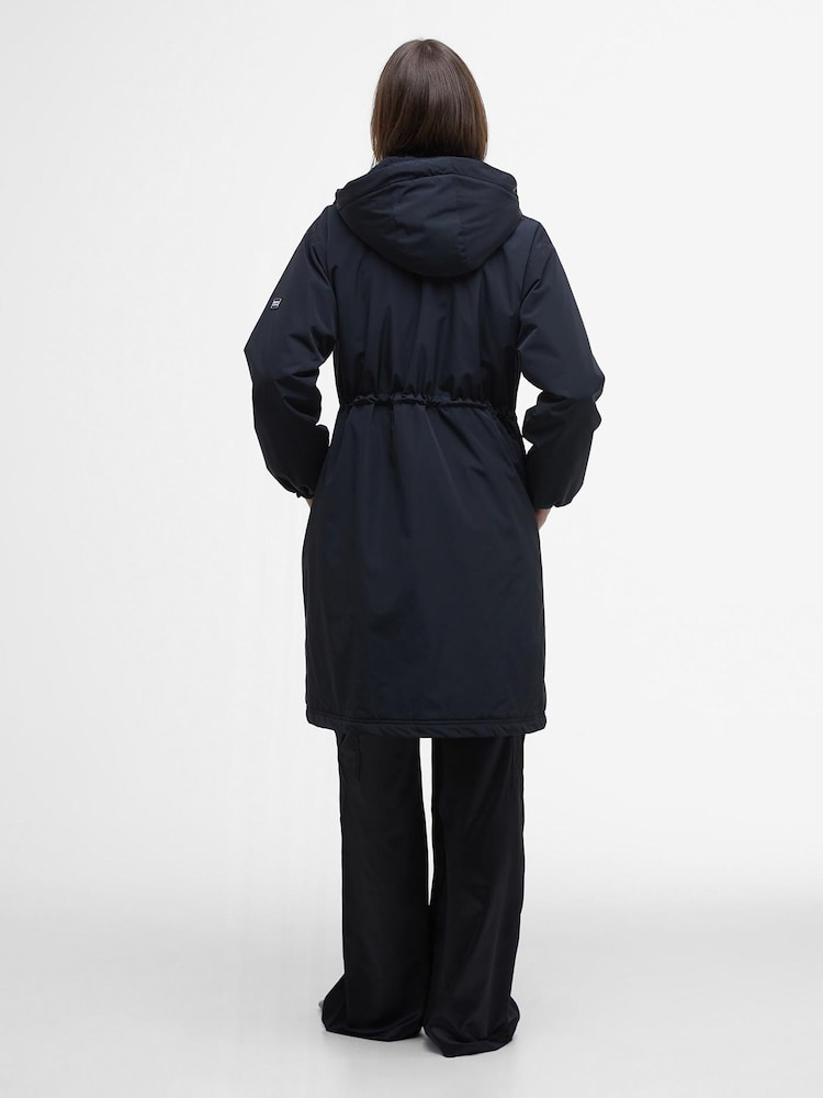 Barbour® International Kaylee Mid Length Hooded Showerproof Coat - Image 2 of 7
