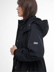 Barbour® International Kaylee Mid Length Hooded Showerproof Coat - Image 4 of 7