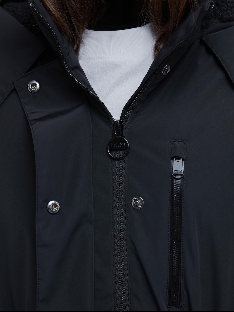 Barbour® International Kaylee Mid Length Hooded Showerproof Coat - Image 7 of 7