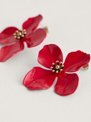 Seasalt Cornwall Red Pollinator Flower Stud Earrings - Image 2 of 7