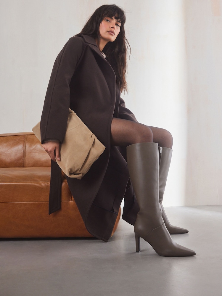 Sivkasto rjava - Forever Comfort® Visoki škornji s peto - Slika 2 iz 8 Sivkasto rjava - Forever Comfort® Visoki škornji s peto - Slika 2 iz 8