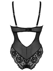 Pour Moi Black Fleur Half Padded Underwired Body - Image 4 of 4