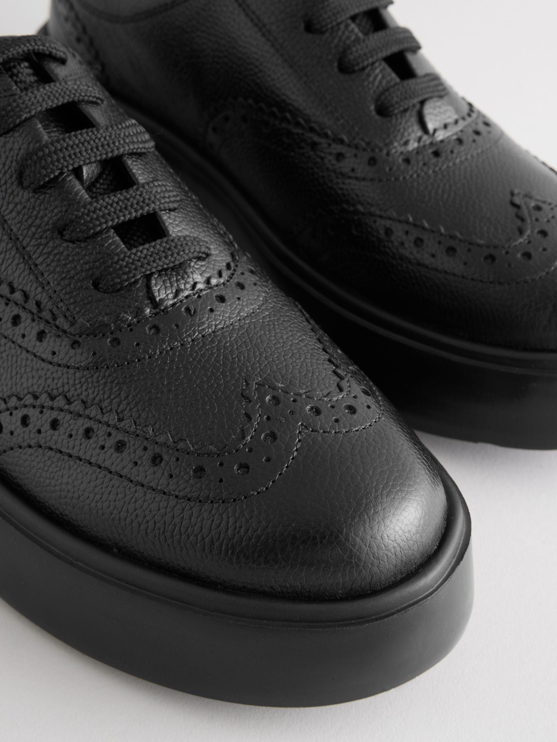 Buy Black Forever Comfort® Leather Chunky Brogues Trainers