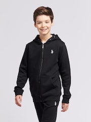 U.S. Polo Assn. Black Boys 100% Cotton Double Horsemen Zip Hoodie - Image 4 of 8