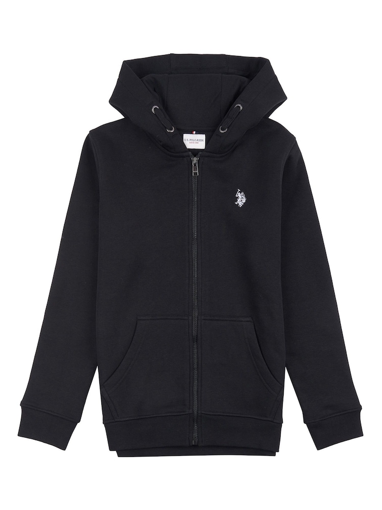 U.S. Polo Assn. Black Boys 100% Cotton Double Horsemen Zip Hoodie - Image 6 of 8